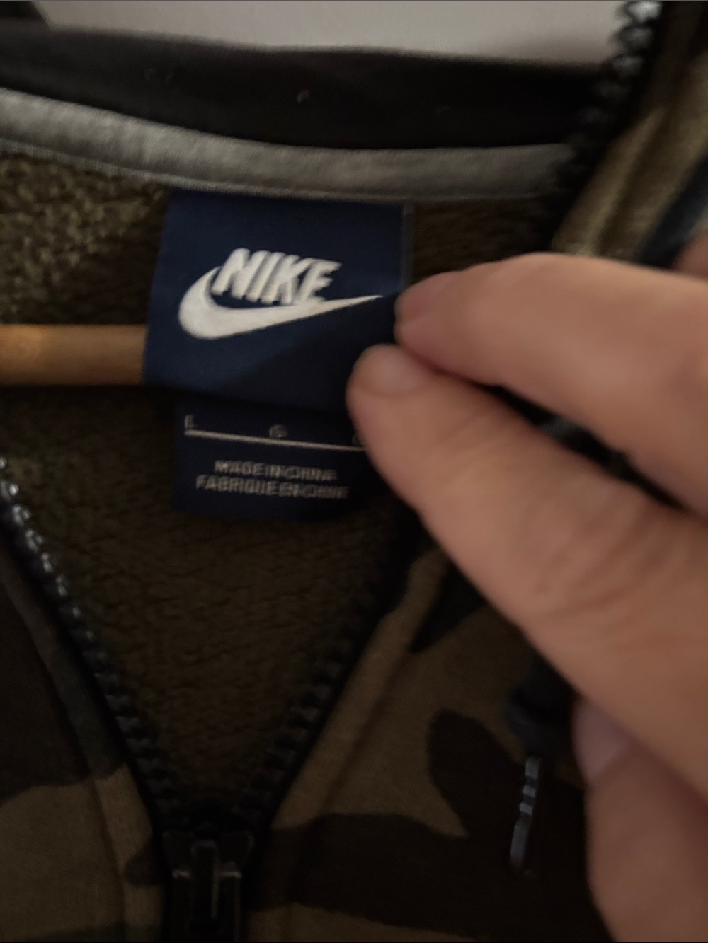 Nike Olive Camo Lightweight Hoodie